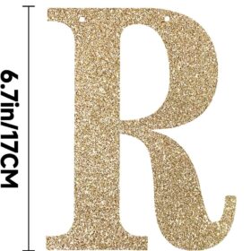 Gold Glitter 'Bride To Be' Banner - Pre-Assembled Bachelorette Party Decorations & Bridal Shower Signs