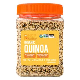 BetterBody Foods Organic Quinoa – 24 Oz (1.5 lb) – USDA Certified, Gluten Free, Non-GMO, Vegan Complete Protein Rice Alternative