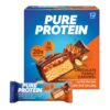 Pure Protein Chocolate Peanut Caramel Bars – High Protein, Low Sugar Snack (12 Count)