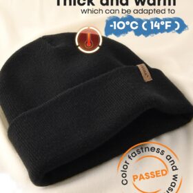 FURTALK Unisex Cuffed Beanie - Thick Knit Winter Skull Cap for Men & Women