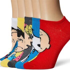 Peanuts Womens No Show Socks – 5 Pack Snoopy & Character Low Cut Liners