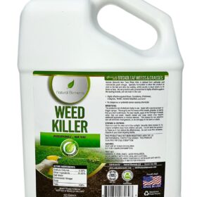 Natural Elements Weed Killer - 1 Gallon Pet Safe & Child Friendly Herbicide - Organic Fast-Acting Lawn & Garden Treatment