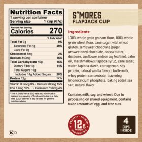 Kodiak Cakes Protein Flapjack Unforged Cup Mix - Buttermilk, Chocolate Chip & S'mores Variety Pack - High Protein, 100% Whole Grain Breakfast & Snack