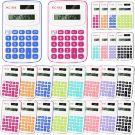 Treela 30-Pack Pocket Calculators for Classroom and Office – Mini Handheld 8-Digit Basic Calculators (Mixed Colors)