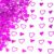 Hot Pink Heart Confetti - 60g Metallic Foil Table Scatter for Valentines Day, Weddings, Bachelorette Parties & Engagements