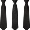 Fineknot Men's 3-Piece Jacquard Tie Set – Classic Plaid, Paisley & Striped Formal Neckties for Business & Weddings