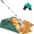AimGrowth Adjustable Garden Leaf Rake with Leaf Collector & 15-Tine Expandable Head – Heavy Duty Collapsible Metal Yard Rake for Lawns, Shrubs, and Flower Beds