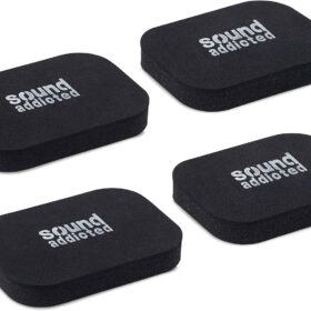 Sound Addicted BarPads – Premium Soundbar Isolation Feet – Anti-Vibration Foam Pads for Enhanced Audio Clarity & Stability (4-Pack, Rectangle)