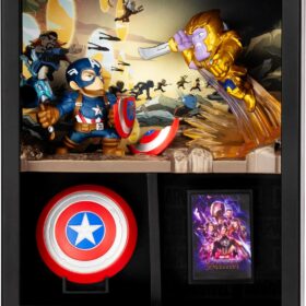 FANDROP MV03 Marvel Studios' Avengers: Endgame Captain America VS. Thanos Diorama Set – Epic Scene with Figures, Artifacts & Frame
