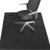 Office Chair Mat for Hardwood Floors – 48x36 Inch Non-Slip, Heavy Duty Polyester Floor Protector for Desk Chairs – Easy to Clean, Noise Reducing, Black