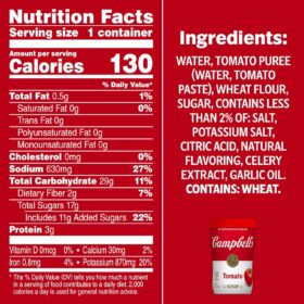 Campbell's Sipping Soup, Classic Tomato, 11.1 Oz Microwavable Cup – Ready-to-Serve Vegetarian Comfort Food