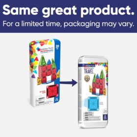 MAGNA-TILES microMAGS 26-Piece Set – Portable Magnetic Building Toys for Travel, The Original Brand