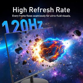 SANSUI 22 Inch FHD 120Hz Computer Monitor – 1920x1080p IPS Display with Adaptive Sync, 100% sRGB, Dual HDMI, VESA Mountable, & Low Blue Light Eye Care for Home Office (ES-22X3AH)