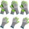 WORKPRO 6-Pack Eco-Latex Garden Gloves – Breathable, Abrasion-Resistant Work Gloves for Yard Work, Landscaping, and Home DIY (Large)