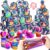28 Pack Galaxy Slime Valentines Day Cards for Kids - Astronaut Stress Relief Fidget Toys with Gift Boxes for Classroom Exchange & Party Favors