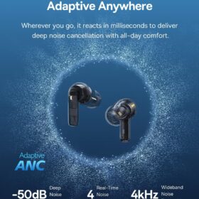 Baseus Bass BP1 Pro Wireless Earbuds with Adaptive ANC, LDAC Hi-Res Audio & 55H Battery