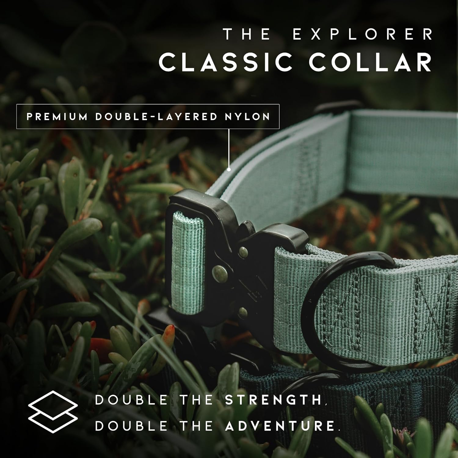 Made to ROAM Premium Heavy Duty Dog Collar – Rust-Proof Metal Buckle & Double-Layered Nylon for Training & Outdoor Adventures