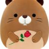 Squishmallows Official 12-Inch Chip The Beaver Plush – Valentine’s Day Rose Edition – Soft Stuffed Animal Toy