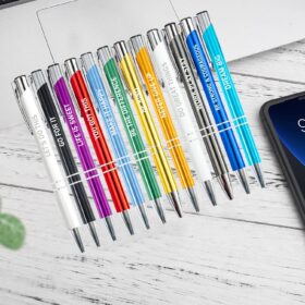 PASISIBICK 12-Pack Motivational Ballpoint Pens – Inspirational Gift Set with Assorted Metal Ink Pens for Office, School & Teacher Appreciation