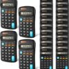 Flutesan 24-Pack Pocket Calculators – Solar & Battery Powered 8-Digit Basic Handheld Calculators for Students, Office, and Classroom