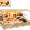 Prolee 40-Inch Wooden Hamster & Guinea Pig Cage – Chew-Proof Habitat with Transparent Acrylic Top & Deep Bedding Design