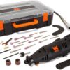 WEN 23103 Variable Speed Rotary Tool Kit with Flex Shaft, 100-Piece Accessories, and Storage Case – Ideal for Grinding, Cutting, Polishing, and Sanding