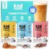Kiid Coffee Single Serve Sampler – 99.9% Caffeine-Free Organic Coffee for Kids – Variety 3-Pack (Original, Choco', Caramel) – 12 Vitamins & Minerals, 0g Sugar, Non-GMO, Vegan – 9 Instant Stick Packs