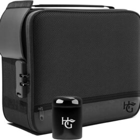 Herb Guard XL Smell Proof Case & Airtight Storage Bag with Combo Lock - Holds Up to 5 oz, Includes UV Jar, Carbon Lining, Rolling Tray & Travel Pouch
