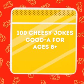 Ridley’s 100 Cheesy Joke Cards – Hilarious Punny Gift for Kids & Adults in Cheese Box