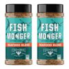 Fire & Smoke Society Fish Monger Seasoning (2-Pack) | Gourmet Citrus & Herb Seafood Rub for Salmon, Snapper, Tuna, & Shrimp | All-Natural, Gluten-Free, Keto-Friendly BBQ Spice Blend