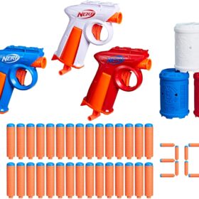 Nerf N-Series Backyard Triple Pack: 3 Flex Blasters, 30 N1 Darts & Targets – Ultimate Outdoor Foam Dart Playset for Kids Ages 8+