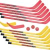 Champion Sports Rhino Stick Hockey Set – 12 Pack with ABS Sticks, Non-Marring Blades & Pucks – Ideal for School, Gym & Rec Center