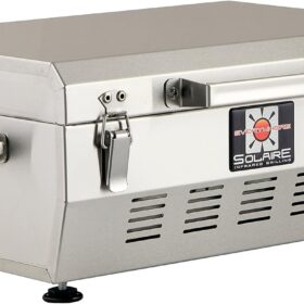 Solaire SOL-EV17A Everywhere Portable Infrared Propane Gas Grill - 304 Stainless Steel with Fast Heating V-Grate