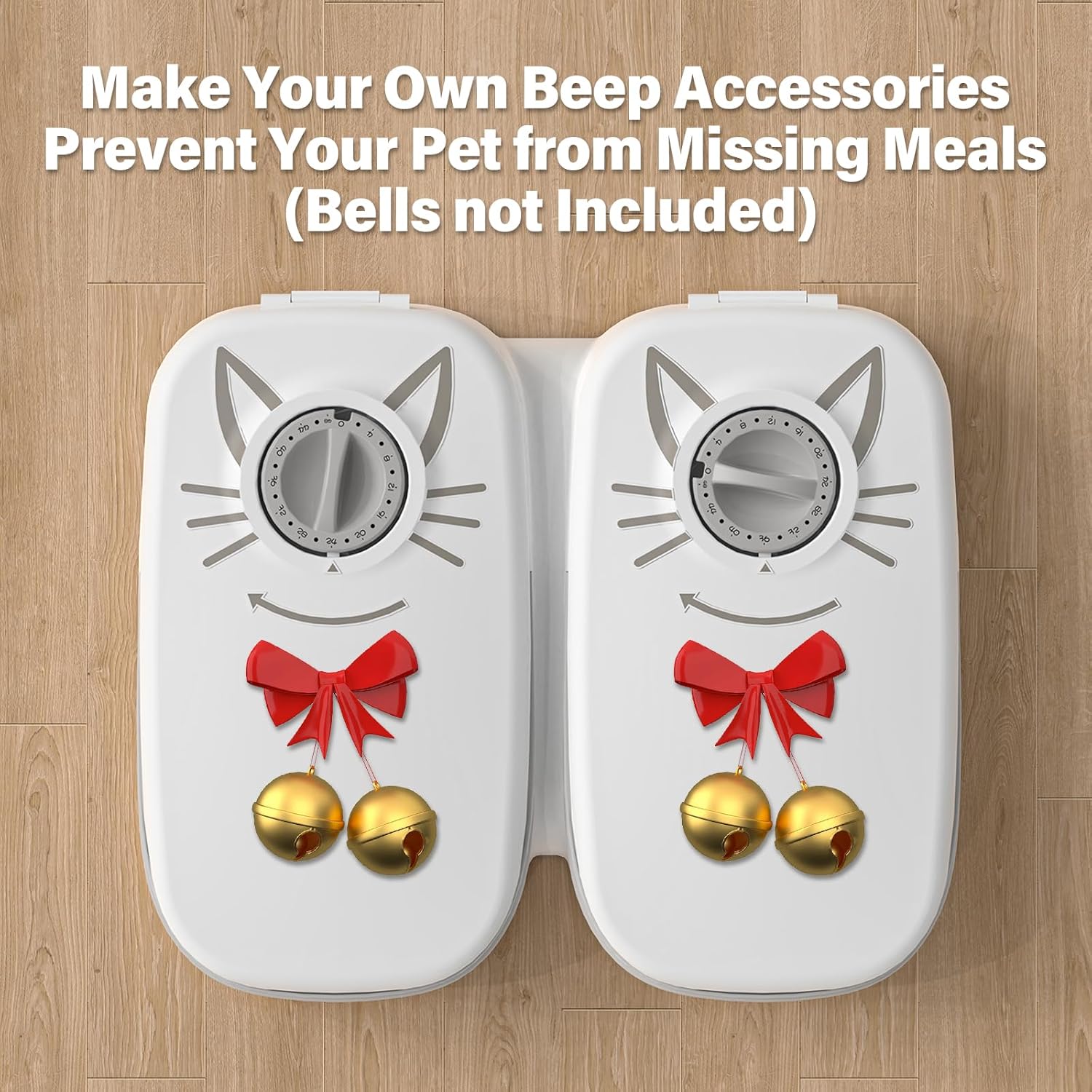 Automatic 2-Meal Wet & Dry Cat Feeder with 48H Timer & Ice Packs - Dishwasher Safe BPA-Free Pet Dispenser for Cats & Small Dogs