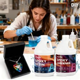Zynnorix 1 Gallon Crystal Clear Epoxy Resin Kit – 1:1 Ratio, Self-Leveling & UV Resistant for River Tables, Woodworking, DIY Art & Casting