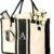 LEAFICO Initial Canvas Tote Bag – Personalized Monogram Shoulder Handbag | Unique Letter Print Gift for Women, Bridesmaids, & Birthdays