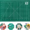 ANEZUS Self-Healing Cutting Mat 12x18 Inch - Double Sided 5-Ply Rotary Cutting Board with Grid Lines for Fabric, Quilting, Sewing, and Crafts