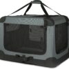 Amazon Basics Soft-Sided Folding Travel Crate & Kennel - 4-Door Portable Carrier for Dogs, Cats & Small Animals - Grey, Medium (30 Inch)