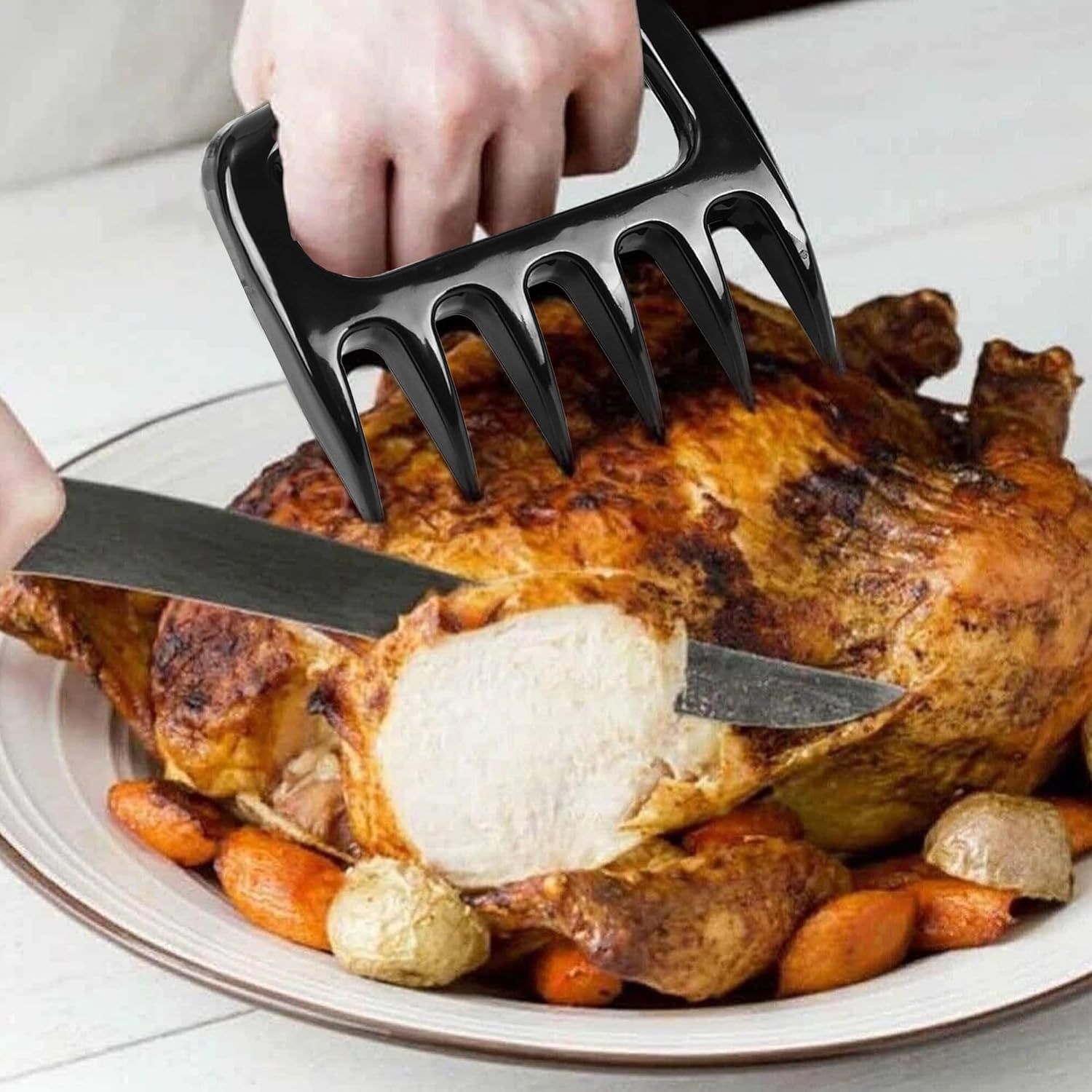 Meat Shredder Claws - Heavy Duty BBQ Pulled Pork & Beef Forks - Ergonomic Heat Resistant Kitchen Tools for Grilling, Smoking, & Meat Handling - Unique Christmas Stocking Stuffer & White Elephant Gift Idea for Men & Dad