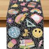 Composition Notebook Table Runner - 13x72 Inch Back to School Party Decor, Teacher Appreciation Week Classroom & Home Dining Table Decoration