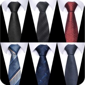 joy alice Premium Men's Jacquard Necktie Set – 6-Piece Formal & Business Woven Ties Collection