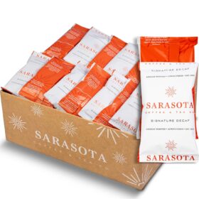 Dark Roast Decaf Coffee Packets – 2oz Pre-Measured Bags for 12-Cup Pots – Low Acid, Smooth Ground Coffee – Bulk Commercial Pouches for Hotels, Offices, & Home