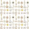 WOCRAFT 40-Piece Enamel Charms Kit – Assorted DIY Jewelry Making Charms for Bracelets, Necklaces, Earrings & Keychains (White Base)
