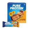 Pure Protein Chocolate Peanut Butter Bars – High Protein, Low Sugar Snack (12 Count) – 20g Protein, Gluten Free