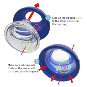 Nuby Clik-It Grip N' Sip 3-Pack Sippy Cups with Soft Spout and Handles - No-Spill Training Cups for Babies 4+ Months - 10 oz (Aqua/Purple/Pink)