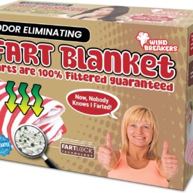 Prank-O Fart Blanket Gag Gift Box – Hilarious Practical Joke Packaging for Birthdays, White Elephant & Secret Santa