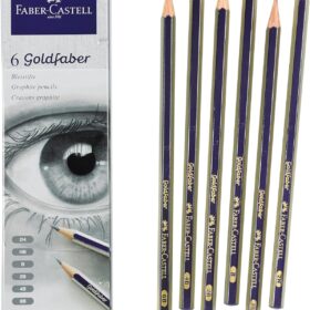 Faber-Castell Graphite Sketch Pencil Set – 6 Piece Artist Quality Drawing Kit (2H, HB, B, 2B, 4B, 6B) – Break-Resistant Leads for Sketching, Shading & Portraits