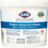 Clorox Healthcare Bleach Germicidal Wipes – 110 Count Bucket – Hospital-Grade Disinfectant Kills C. Diff & C. Auris