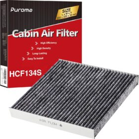 Puroma Premium Cabin Air Filter with Activated Carbon - Compatible with Honda & Acura (Civic, CR-V, Odyssey, ILX, MDX, RDX, Accord) - Replaces CP134, CF10134, AT134