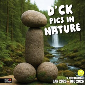 MiCasa Press Funny D'ck Pics in Nature 2026 Wall Calendar | 12 x 24 Inch Open | Gag Gift for Adults | White Elephant & Office Humor | Thick Paper